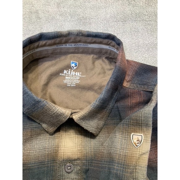 KUHL Dillinger Long Sleeve Plaid Flannel Shirt Red and Gray Mens Size "M" - Picture 2 of 8